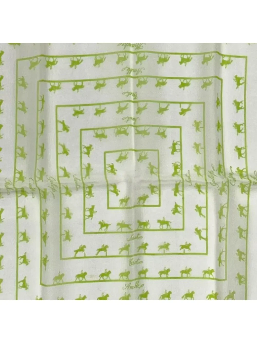 Hermes Scarf Silk Saut Galop Canter Rack